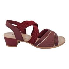 Sandália Feminina Usaflex Salto Bloco-Feminino