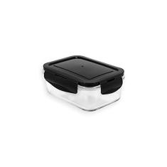 Oikos - Pote de Vidro 570ml Hermético com Trava Retangular