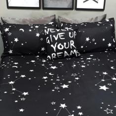 Lençol Com Elástico Casal Queen 4 Un Star Decor Com Almofada - Casa Da