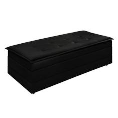 Recamier Para Cama de Casal Estofado Com Rodinha Bau Design Moderno Vi