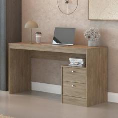 Escrivaninha Mesa com Gaveteiro 2 Gavetas MDF Funzionale Belmax, Carva