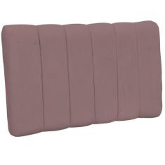 Cabeceira Cama Box Painel Solteiro 100 cm Dubai W01 Suede Rosê - Lyam 
