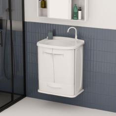 Gabinete para Banheiro em Plástico com Lavatório Fit Astra sem Torneir