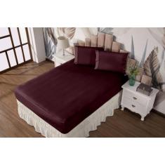 Roupa de Cama de Solteiro Lençol com Elástico e Fronha Malha Gel Dia a