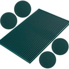 Kit Bar Mat Porta Copos 45 X 30 + 4 Porta Copos Emborrachado - Lootus,