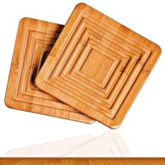 Descanso Suporte Panela Apoio Para Panela Bamboo 2 Peças - MOR