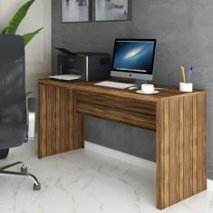 Mesa Escrivaninha Berlim 163 Cm Nogal - Panorama Móveis, Marrom, Moder
