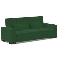 Sofá Cama Decorativo 210Cm Beesley Veludo Verde - Gran Belo