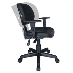 Cadeira Executiva Back System COSTURADA com Braços Reguláveis - Cor Preta