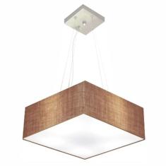 Lustre Pendente Quadrado Md-4194 C pula Em Tecido 12/40x40cm