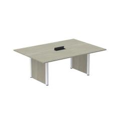 Mesa de Reunião 2000x1200 Mrcpb2012pp Nogueira casblanca/Branco