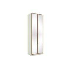 Modulado de Quarto Guarda Roupa c/ 2 Portas 3 Gavetas e Espelho MC04 Seletto Areia/Jequitibá - Henn