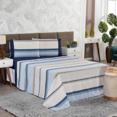 Jogo de Lençol Queen 4 Peças Estampado Urbe 200 Fios Floral Casa Dona 