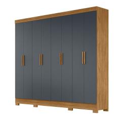 Guarda Roupa 8 Portas Diplomata Freijó Cinza 911031 Moval