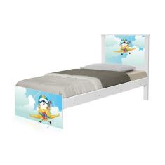 Cama Solteiro Adesivada Ursinho Patrulheiro Com Colchão