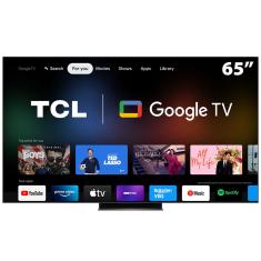 Smart TV QLED 65" 4K TCL 65C835 Google TV, 144 Hz-VRR, Dolby Vision IQ +Atmos, Audio Onkyo, WiFi 6 Dual Band e Bluetooth Integrados
