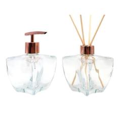 Kit Sabonete Cromado E Difusor Estrela Transparente 280 Ml - Seven Gla