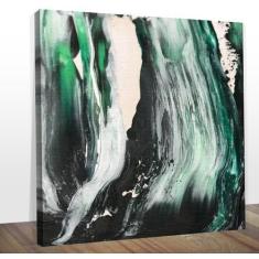 Quadro Decorativo Canvas Abstrato Verde Midiapoparte 60x60cm