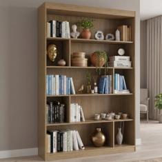 Estante de Livros 120CMX181CM 4 Prateleiras Home Office Yescasa Marrom