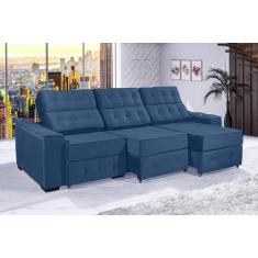 Sofá Retrátil e Reclinável 2,90m ESTILO ESTOFADOS - PARIS 3 módulos co