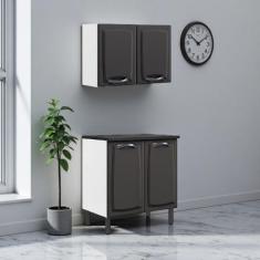 Cozinha Compacta em Aço 2 Peças 4 Portas New Premium Itatiaia