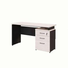 escrivaninha yaris 3 gv carvalho berlin e preta 135 cm