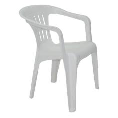 Cadeira Plastica Monobloco Com Bracos Atalaia Branca - Tramontina