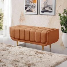 Recamier Alemanha 1,50M com Base Madeira Linho Sofatec