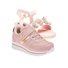 Tenis de Menina e Sandália Infantil Feminina - KIT 2 PARES Tam 24 ao 3