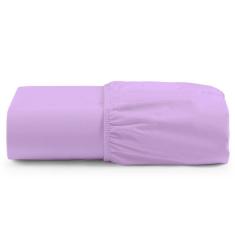 Lençol Unique Avulso de Baixo Casal Padrão com Elástico Micro Percal 400 Fios - Lilás
