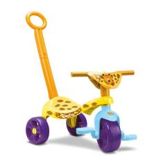 Triciclo Infantil Zoo Com Empurrador - Samba Toys