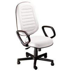 Cadeira Presidente Gomada com Braços Linha Blenda Branco