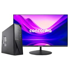 Computador SFF Concórdia Completo Com Monitor 23,8`` Processador Core I5 8GB SSD 240GB FreeDos 