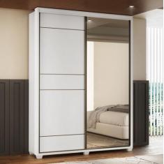 Guarda-roupa Quality 2 Portas com Pé com Espelho Espresso Móveis