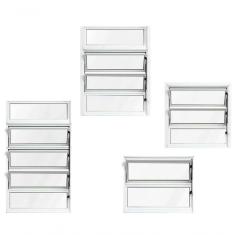 Vitro Basculante De Alumínio 1° Secção 0,80 X 0,40 Vmb Cor Branco Linha Soft Modular