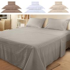 Jogo de Cama King Size 4 Peças 300 Fios 100% Algodão - BF Colchões