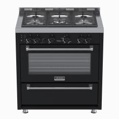 Fogao 5 Bocas Venax Temis Preto Gas Glp 220 V