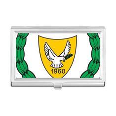 Porta-cartões de visita com emblema nacional do Chipre