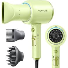 Secador de cabelo Wavytalk Professional 1875W Ionic com difusor verde