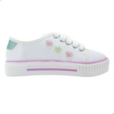 Tênis Molekinha Cairo Holográfico Branco/Turquesa