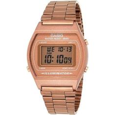 Relogio casio feminino vintage rose gold b640wc-5adf