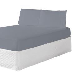 Jogo de Cama Queen Lençol Micropercal 3 Peças 200 Fios Cama Box - MR E
