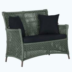 1 Sofá Área Externa Igapó Alumínio Pintura Marrom Corda Náutica Estofado Impermeável 12