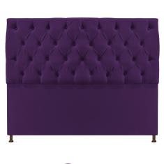 Cabeceira Sofia 195cm King Size Suede Roxo
