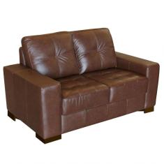 Sofá 2 Lugares Sala de Estar 150cm Milão Couro Caramelo Gran Belo