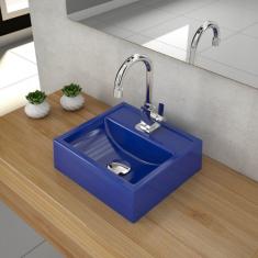 Kit Cuba Q32 Com Torneira Luxo 1195 E Válvula Click 1 Pol. 1/2 Azul Escuro