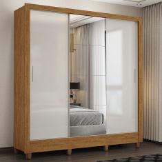 Guarda Roupa Santiago Plus 3 Portas 3 Gavetas Carioca Móveis Cinamomo Com Off White