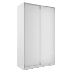 Guarda Roupa Solteiro 2 Portas De Correr 3 Gavetas Zermatt Rr Moveis Branco