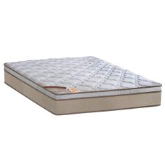 Colchão Casal Castor Sleep Revolution com Molas Ensacadas e Euro Pillow 27x128x188 cm - Branco/Bege