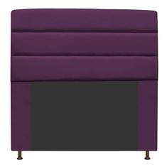 Cabeceira Estofada Turim 195 cm King Size Suede Roxo - ADJ Decor